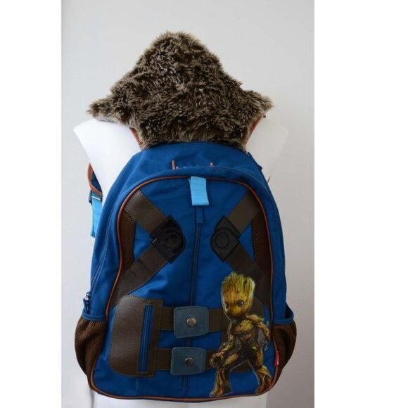 RARE! Marvel GROOT Backpack w/ Hood - Authentic Disney Store Exclusive - Picture 2 of 7